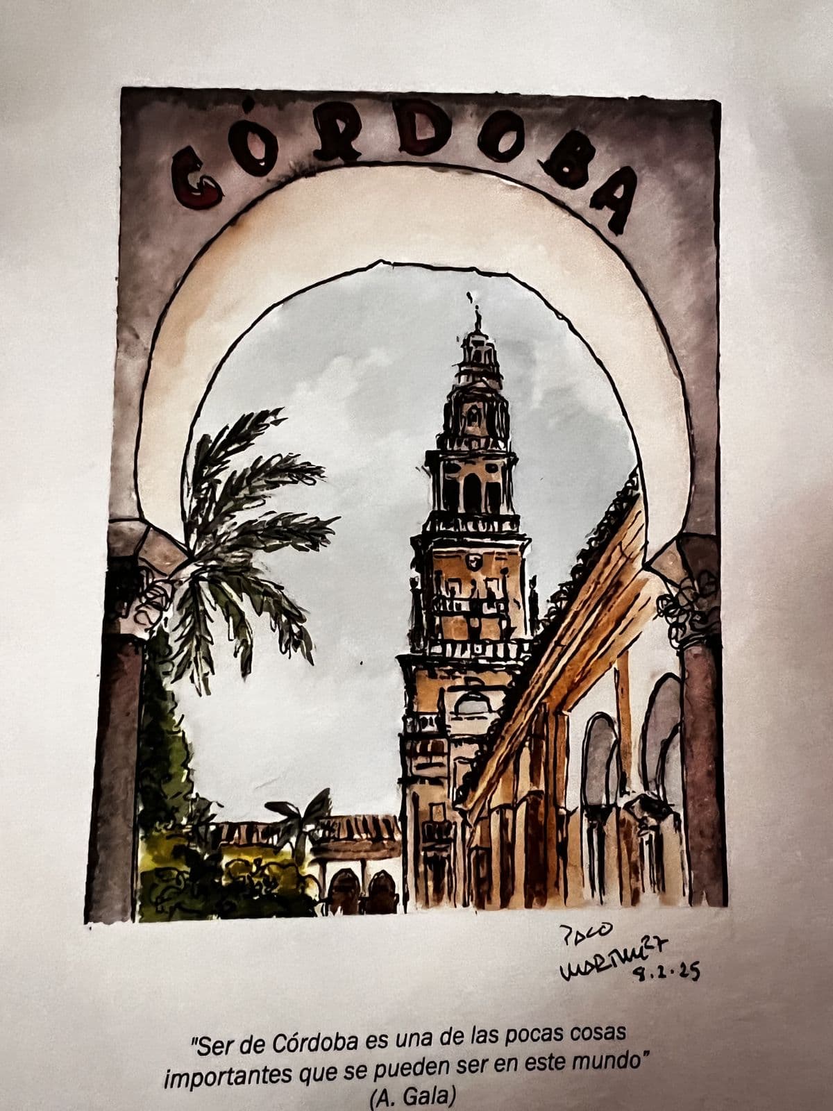 Acuarela de la Mezquita-Catedral